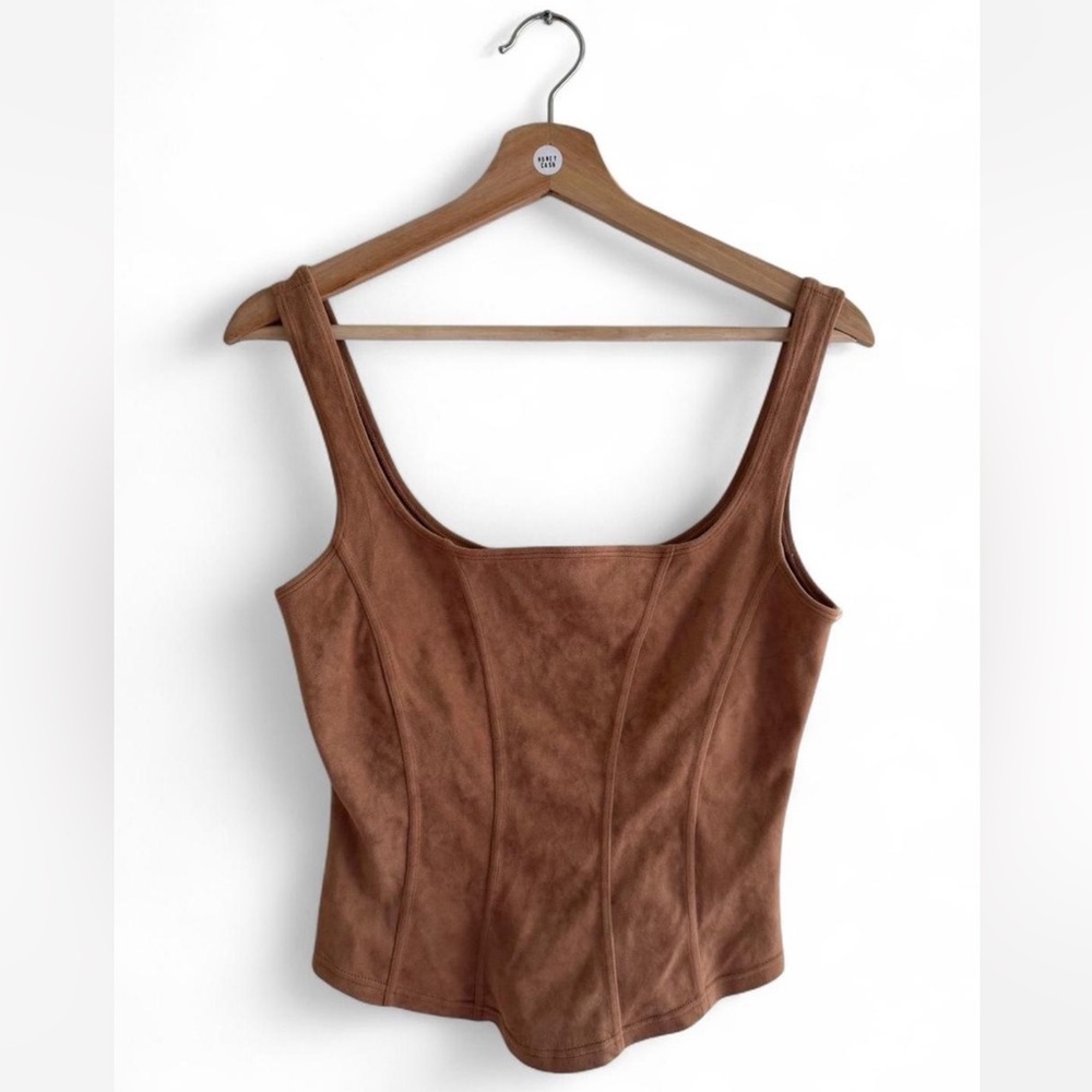Vintage y2k Cosabella tank top faux suede western festival medium Italy - Picture 2 of 6
